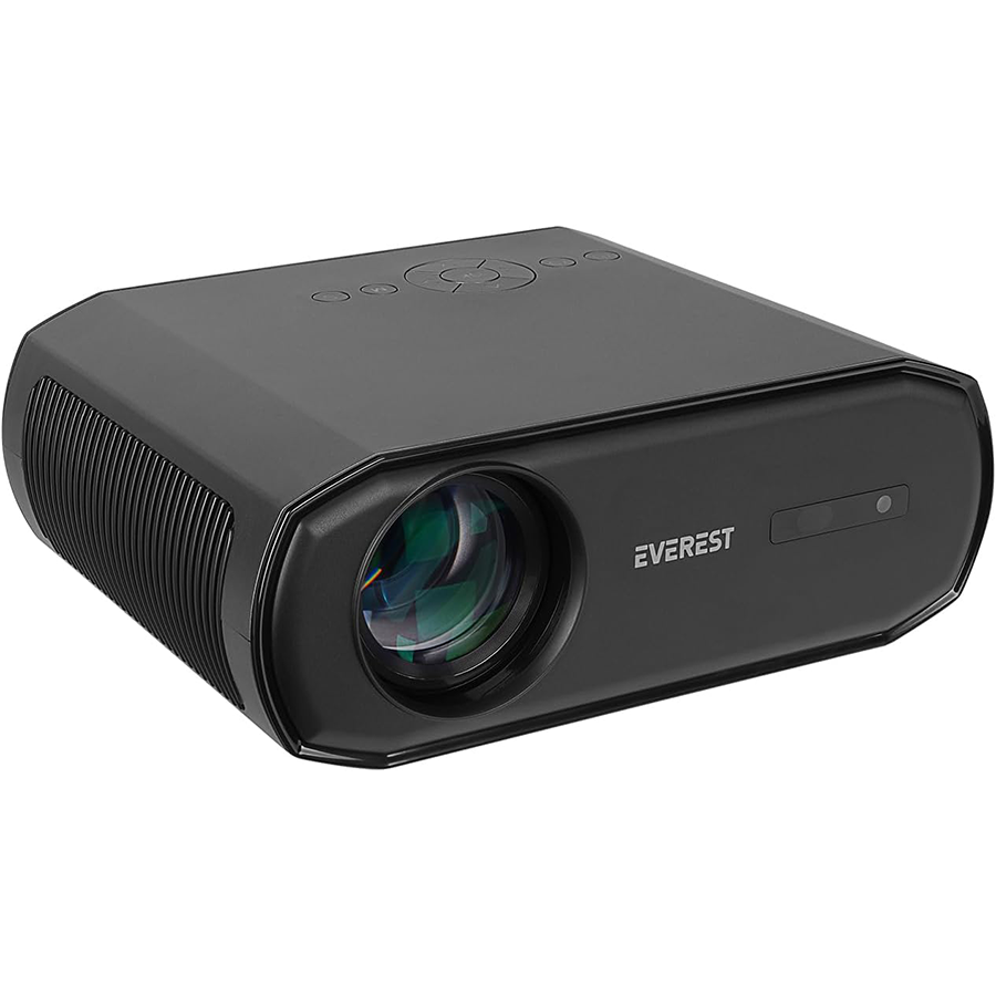 Projektor EVEREST PJ06 Grey/Black Auto Focus 1080P 9800 Lumens Android 9.0 4K Supported Full HD Projection Device with Tripod