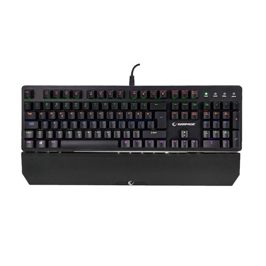 Picture of Tastatura gaming RAMPAGE KB-R91 Black USB Rainbow Backlight Water Proof BiH Layout Optical Switch