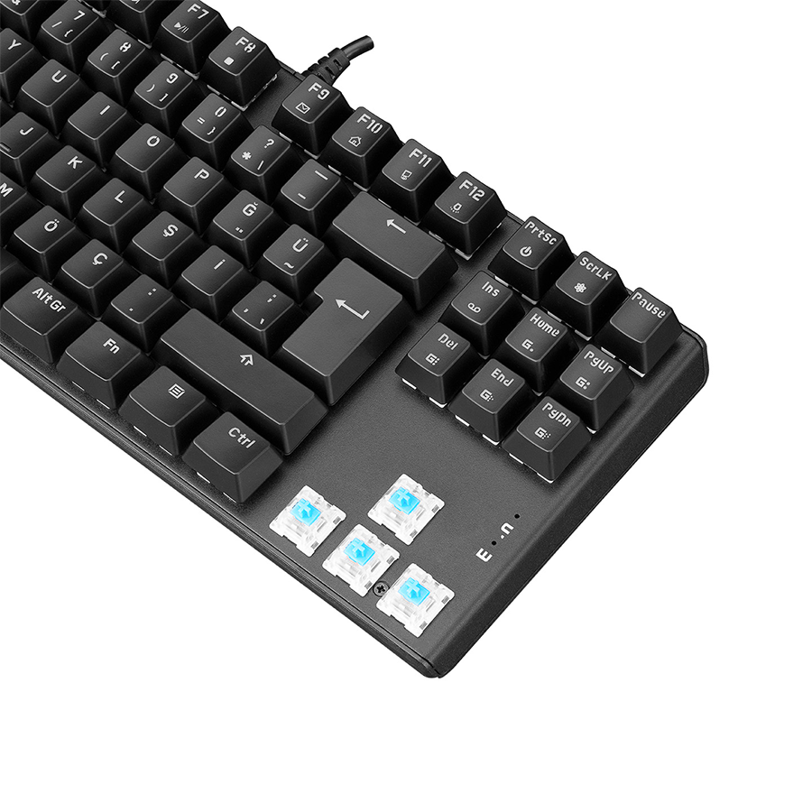 Tastatura gaming RAMPAGE KB-R17 Raptor Black USB 6 Color Blue Switch BiH Layout Gaming Mechanical Keyboard, 31409