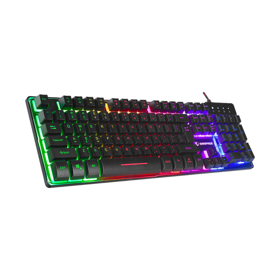 Picture of Tastatura gaming RAMPAGE Titan K9 Black USB Rainbow Color Backlit US/EGNLISH Layout FULL SIZE