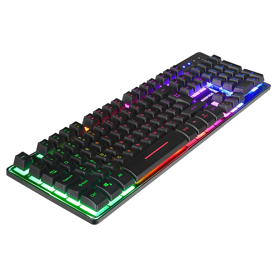 Tastatura gaming RAMPAGE Titan K9 Black USB Rainbow Color Backlit US/EGNLISH Layout FULL SIZE