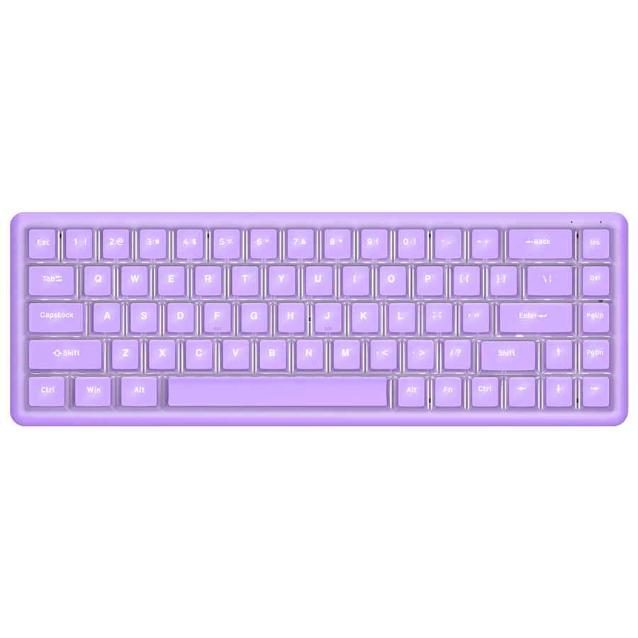 Tastatura gaming RAMPAGE REBEL purple, Mechanical, Low Profile, red switch, US Layout, Rainbow