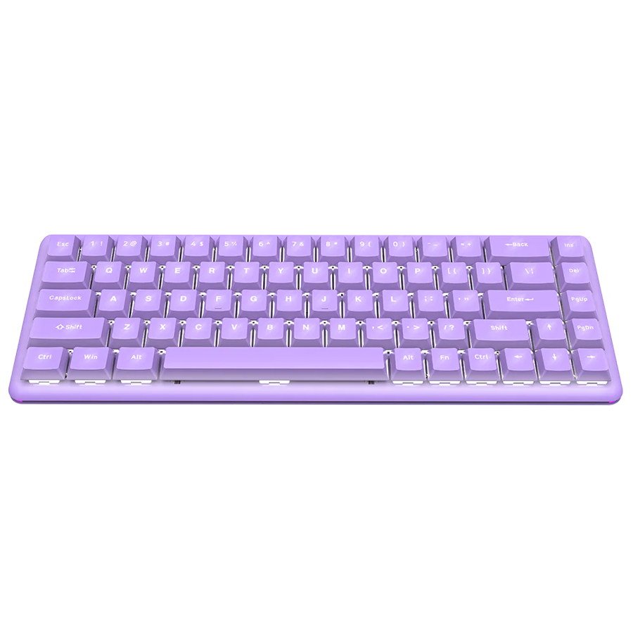 Tastatura gaming RAMPAGE REBEL purple, Mechanical, Low Profile, red switch, US Layout, Rainbow