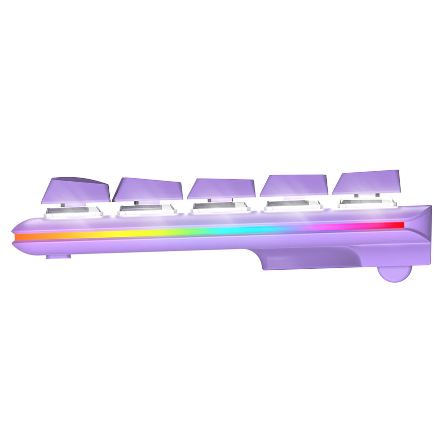 Tastatura gaming RAMPAGE REBEL purple, Mechanical, Low Profile, red switch, US Layout, Rainbow