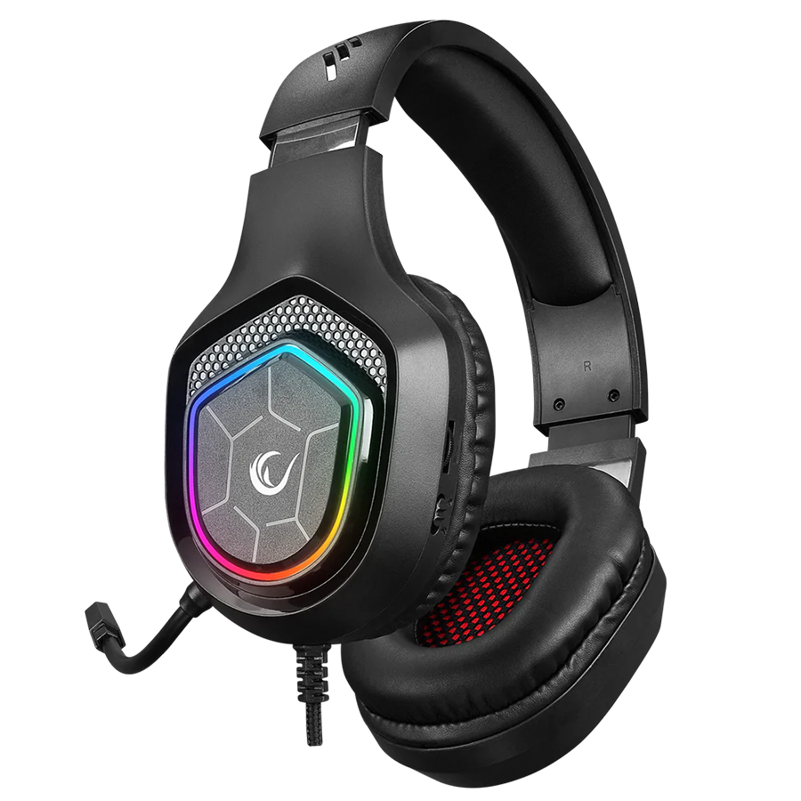 Slušalice sa mikrofonom gaming RAMPAGE RM-K90 VECTOR black, RGB LED, Type-C