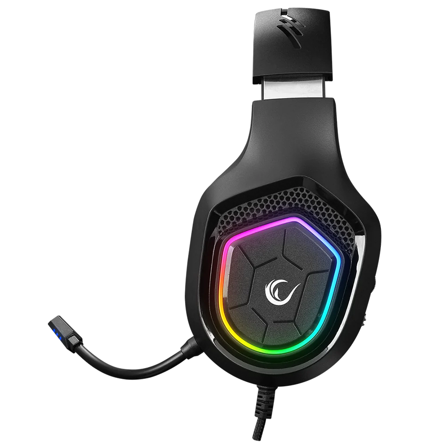 Slušalice sa mikrofonom gaming RAMPAGE RM-K90 VECTOR black, RGB LED, Type-C