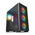 Picture of Kućište gaming RAMPAGE VANGUARD V2 Black Mesh Easy Tempered Glass Vertical VGA Holder 4*RGB Fan Hub E-ATX Big-T