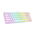 Picture of Tastatura gaming RAMPAGE RADIANT K11 white, red switch, Type-C, RGB,  US Layout, pudding keycaps