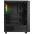 Picture of Kućište gaming RAMPAGE AZZA V1 Tempered Glass Black 3*12CM Black 1* 12CM ARGB Fan ATX Mid-T Gaming Player Case