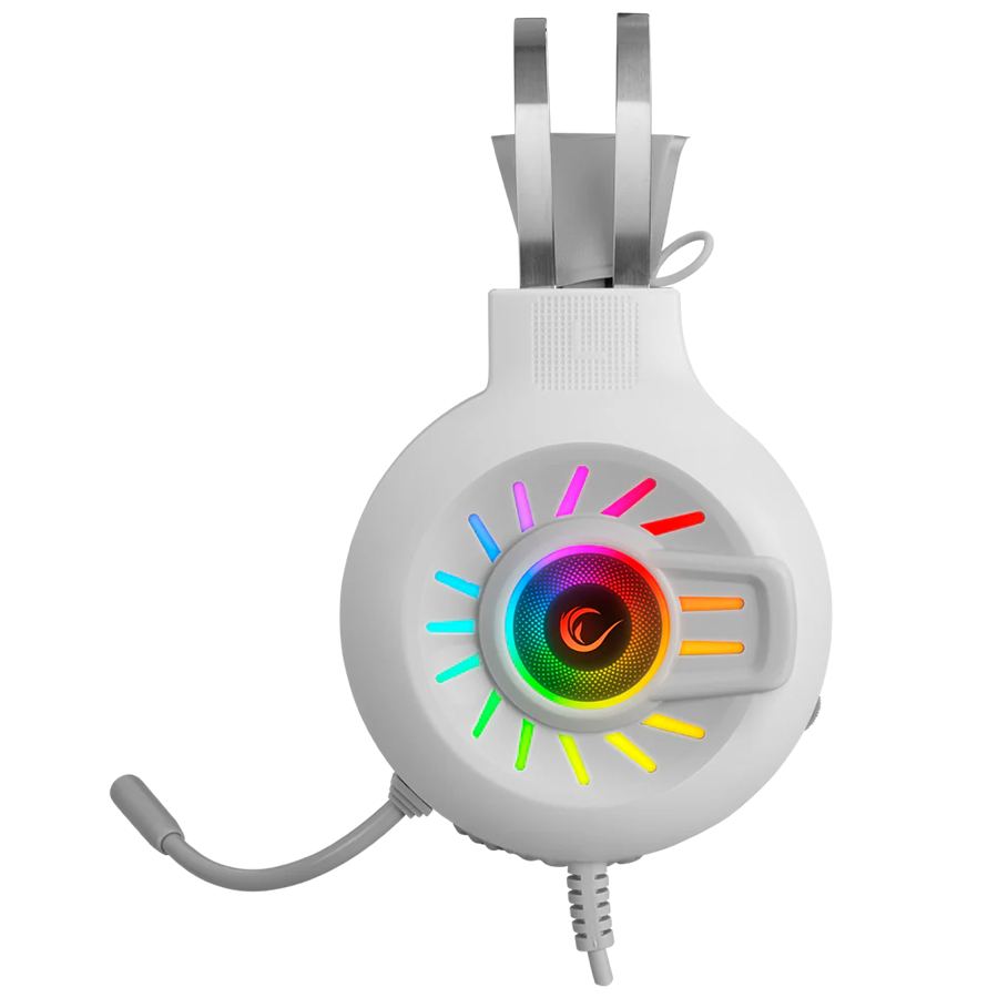 Slušalice sa mikrofonom gaming RAMPAGE RM-K44 ZENGIBAR White 7.1 Surround RGB Light Effect, 36094