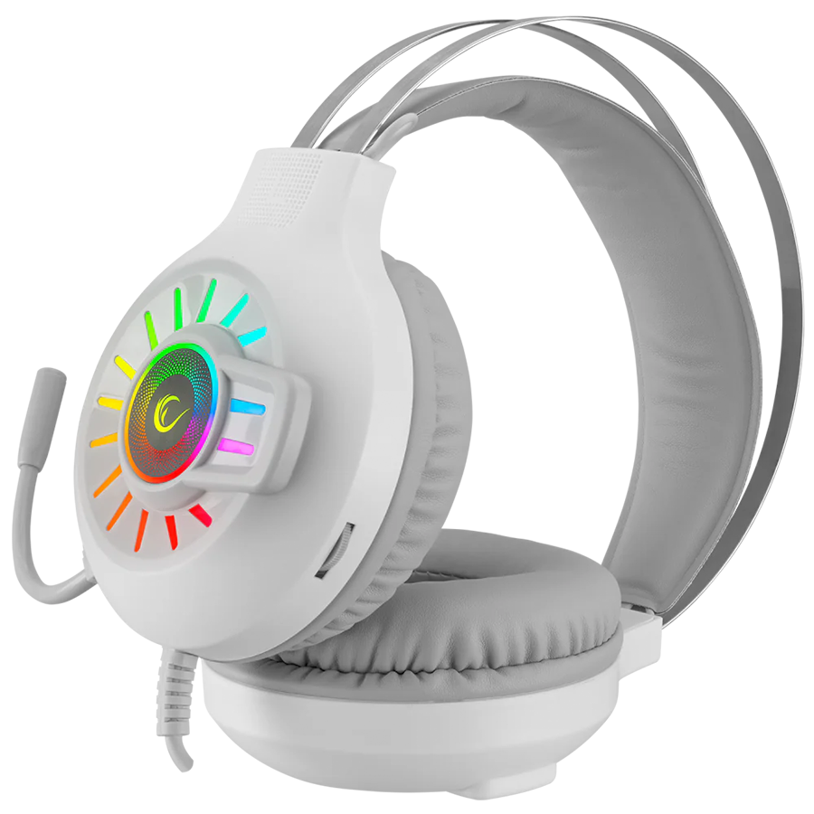 Slušalice sa mikrofonom gaming RAMPAGE RM-K44 ZENGIBAR White 7.1 Surround RGB Light Effect, 36094