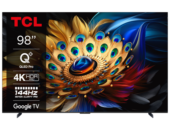 Picture of TCL 98"C655 4K QLED TVGoogle TV; QLED pro; 144HZMotion clarity pro; HDMI 2.1; 2.1 ONKYO ( 98C655 ) 