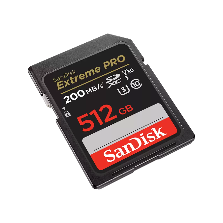 SanDisk SDXC 512GB Extreme Pro 200MB/s V30 UHS-I Class10 U3 V30 SDSDXXD-512G-GN4IN