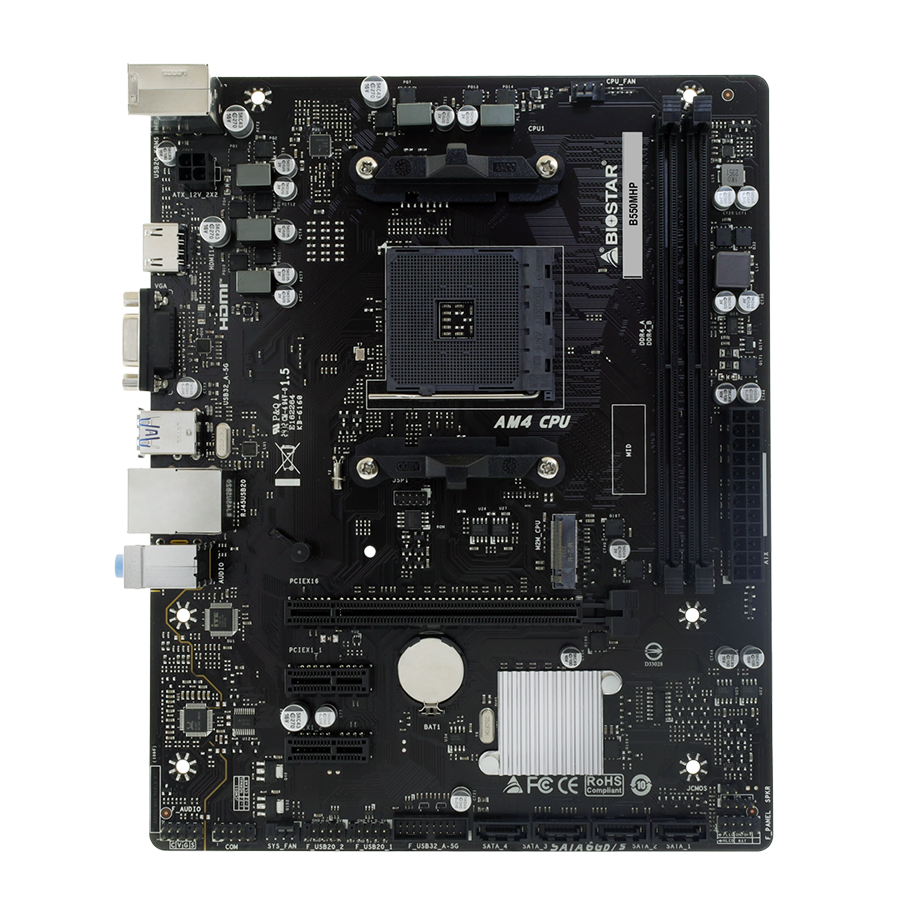 MB BIOSTAR B550MHP, mATX, Soc AM4, DDR4, M.2, GbE LAN, HDMI, VGA