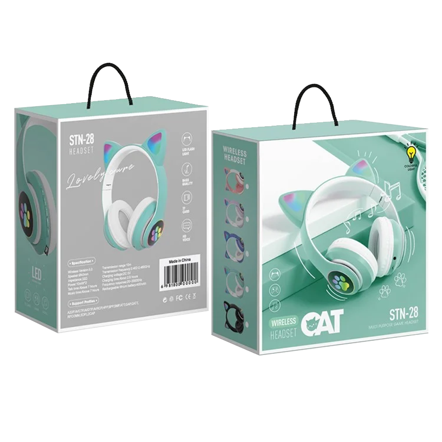 Slušalice za djecu CAT EAR Kids STN-28, bluetooth, zelene