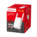 Picture of MERCUSYS ME60X AX1500 Wi-Fi Range Extender, 2.4 GHz + 5 GHz, 2×Fixed External Antennas, 1×G Port, Wall Plugged