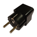 Picture of Univerzalni AC strujni adapter UK/EU, 3 flat plug to 2 pin plug adapter, crni