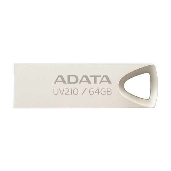 Picture of USB Memory stick Adata UFD 64GB UV210 Metal Golden 64 GB, USB, Brzina čitanja 90 MB/s, Brzina pisanja 40 MB/s, AUV210-64G-RGD USB 2.0 