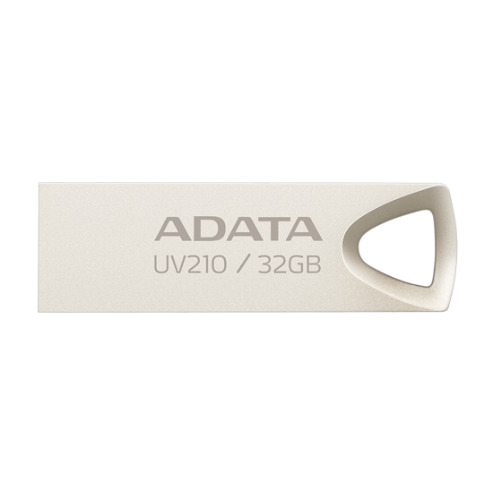 Picture of USB Memory stick Adata UFD 32GB UV210 Metal Golden 32 GB, USB, Brzina čitanja 90 MB/s, Brzina pisanja 40 MB/s, AUV210-32G-RGD USB 2.0 