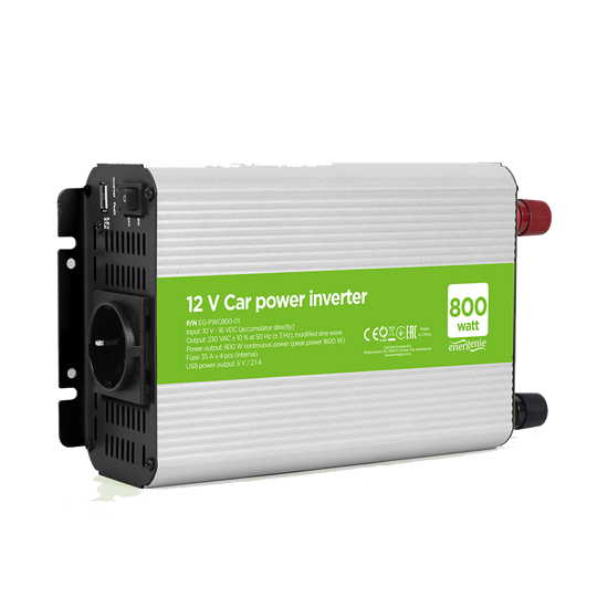 Picture of DC-AC inverter za auto GEMBIRD, in12Vout220V 800W EG-PWC800-01