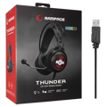 Picture of Slušalice sa mikrofonom gaming RAMPAGE RM-K29 THUNDER Black 2F 1M Audio Splitter