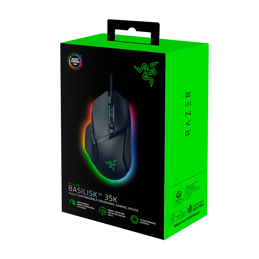 Miš Razer Basilisk V3 35K - Ergonomic Wired Gaming Mouse - FRML Packaging RZ01-05230100-R3M1