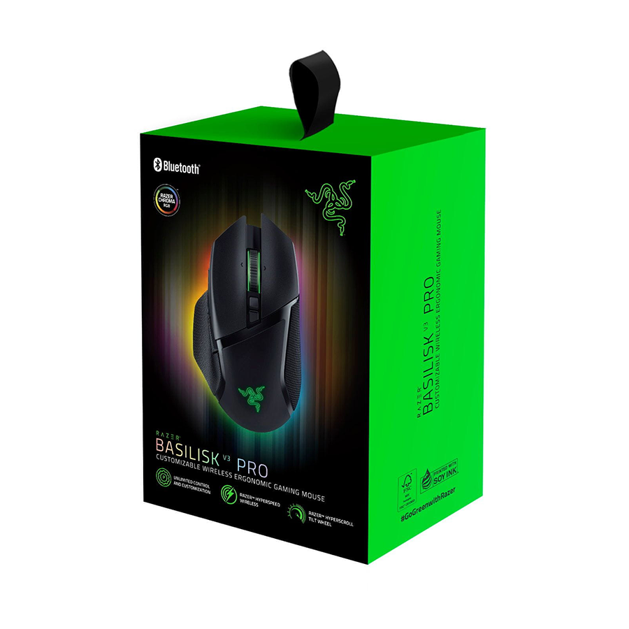 Miš Razer Basilisk V3 Pro - Ergonomic Wireless Gaming Mouse - EU Packaging RZ01-04620100-R3G1