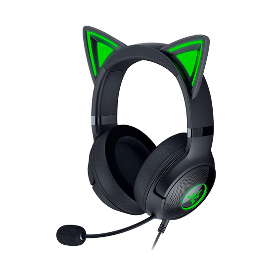 Picture of Slušalice Razer Kraken Kitty V2 - USB Headset with RGB Kitty Ears - Black - FRML Packaging RZ04-04730100-R3M1