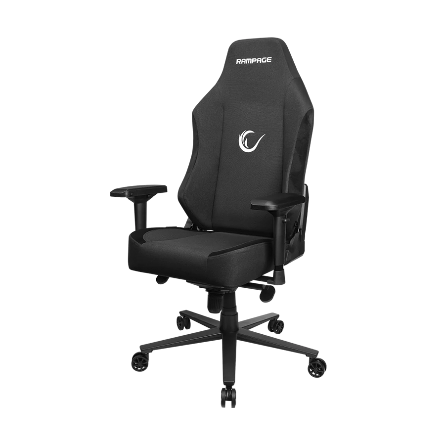 Stolica gaming RAMPAGE KL-R72 WOOF High Level Anti-Sweat Fabric Black Gaming Chair