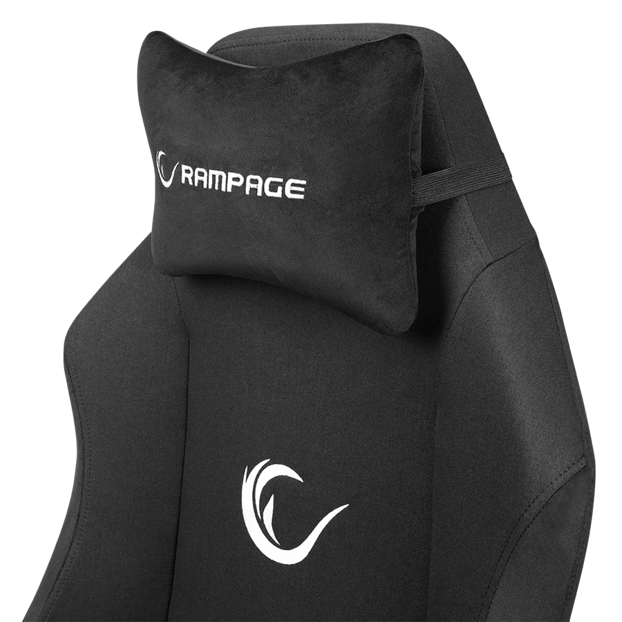 Stolica gaming RAMPAGE KL-R72 WOOF High Level Anti-Sweat Fabric Black Gaming Chair