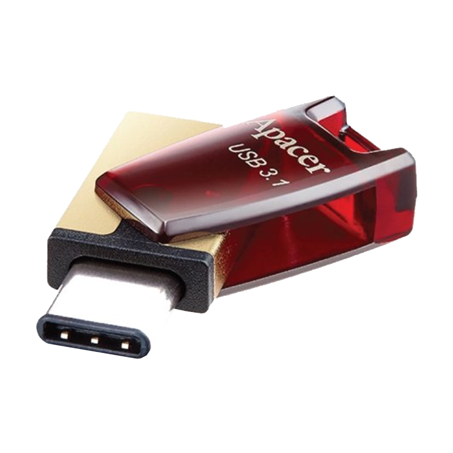 USB memory stick APACER FD 64GB Type-C/TypeA 3.2 OTG AH180 Red AP64GAH180R-1