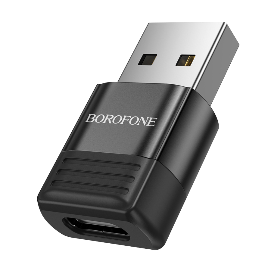 USB adapter BOROFONE BV18 USB male to Type-C female USB2.0 adapter black