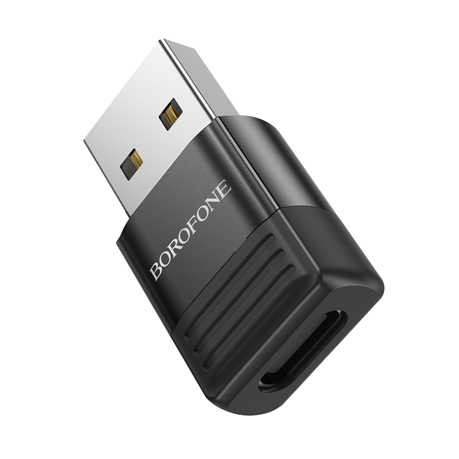 USB adapter BOROFONE BV18 USB male to Type-C female USB2.0 adapter black
