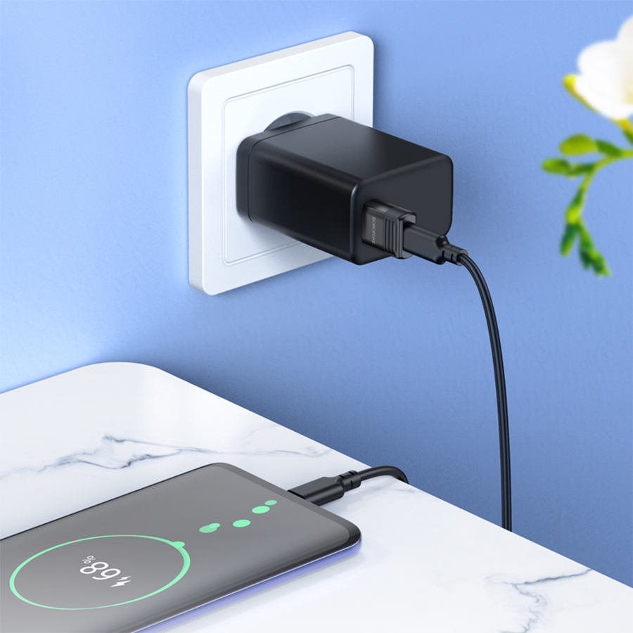 USB adapter BOROFONE BV18 USB male to Type-C female USB2.0 adapter black