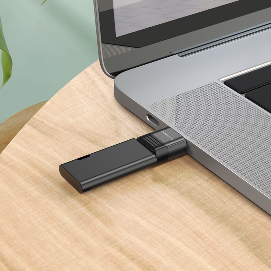 USB adapter BOROFONE BV18 USB male to Type-C female USB2.0 adapter black