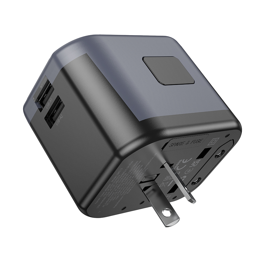 Univerzalni strujni adapter i USB punjač BOROFONE BAC12 Leader 3-port(1C2A), European EU/British UK/US US/Australian AUS