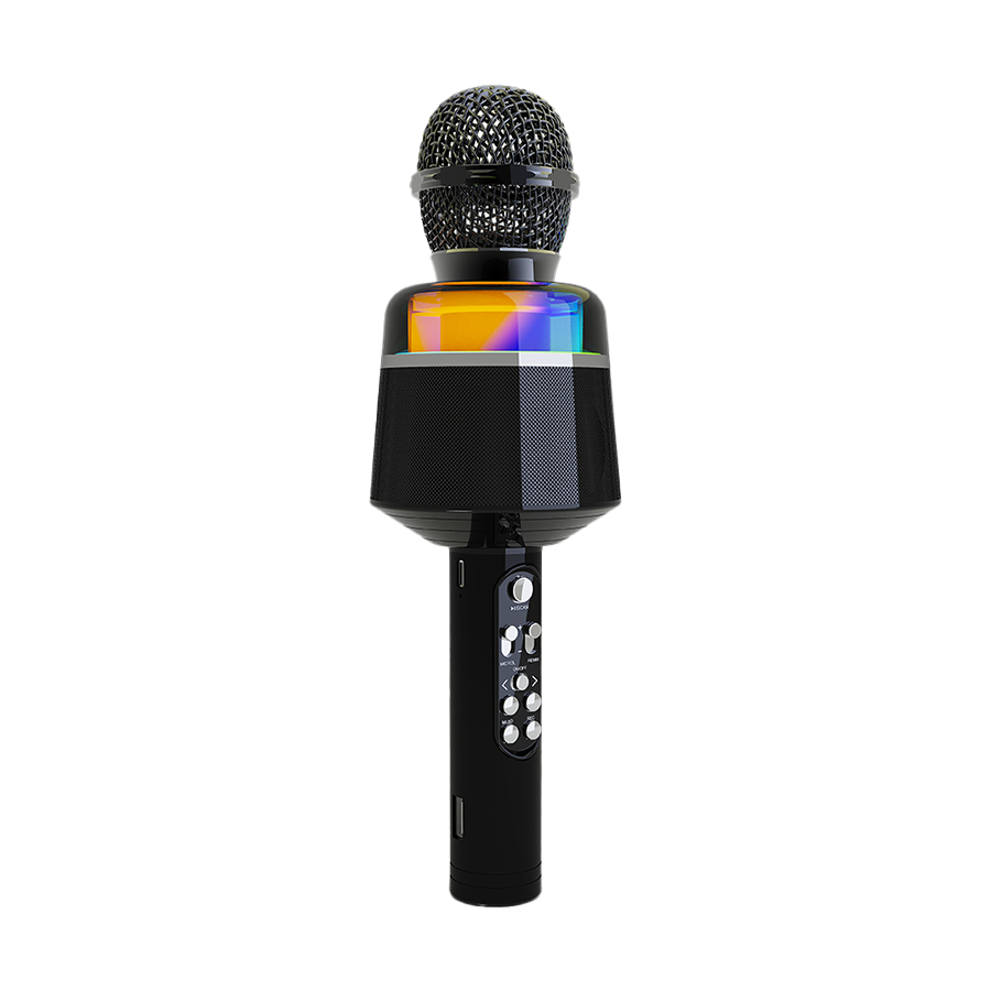 Mikrofon karaoke wireless bluetooth sa zvučnikom, black, GEMBIRD MICBT-01-BK