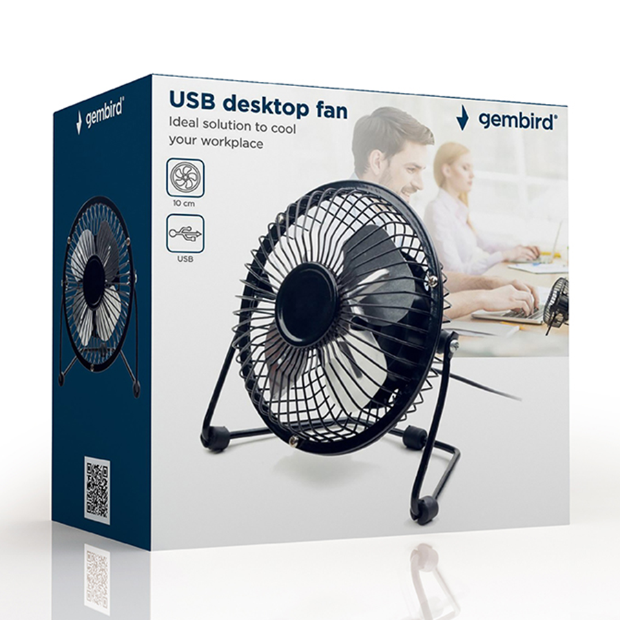 USB ventilator 4", black, GEMBIRD NF-03
