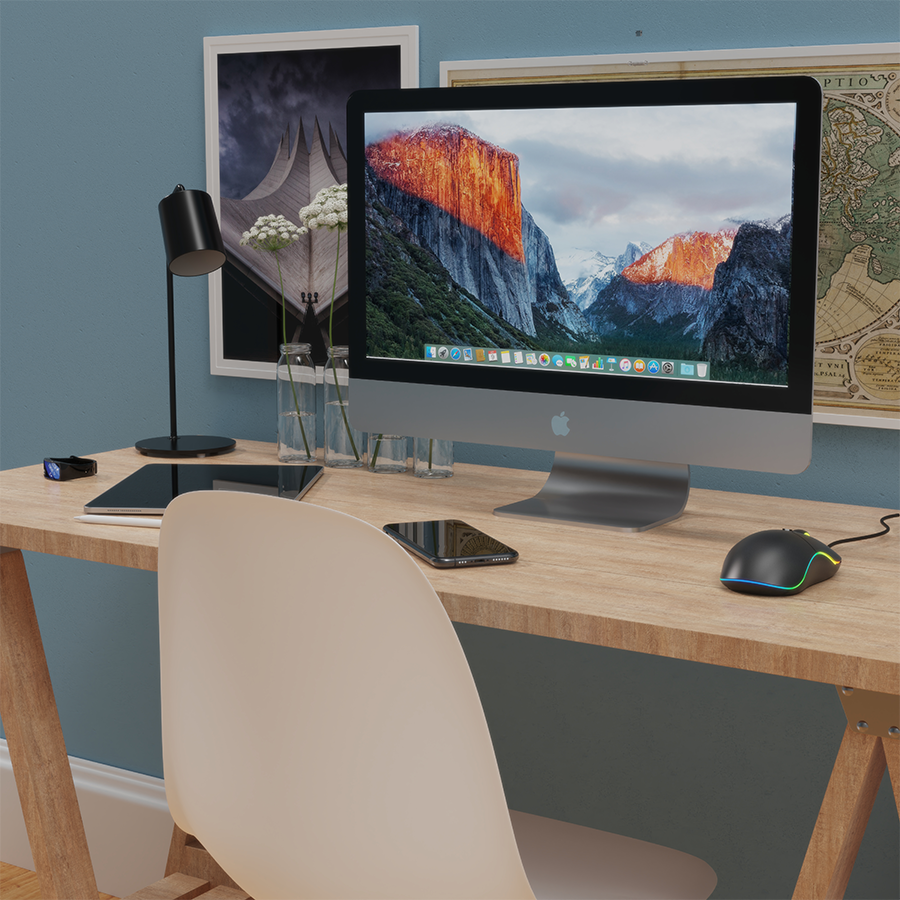 Miš GEMBIRD MUS-UL-02, USB, large size illuminated, black, 2400 dpi
