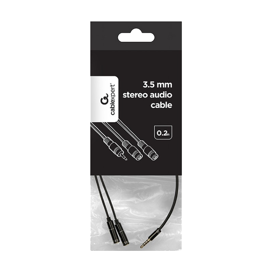 GEMBIRD audio adapter za slušalice 3,5mm 4pin to 2x 3,5 mm 3pin (mic/slušalice), 20cm CCA-417M