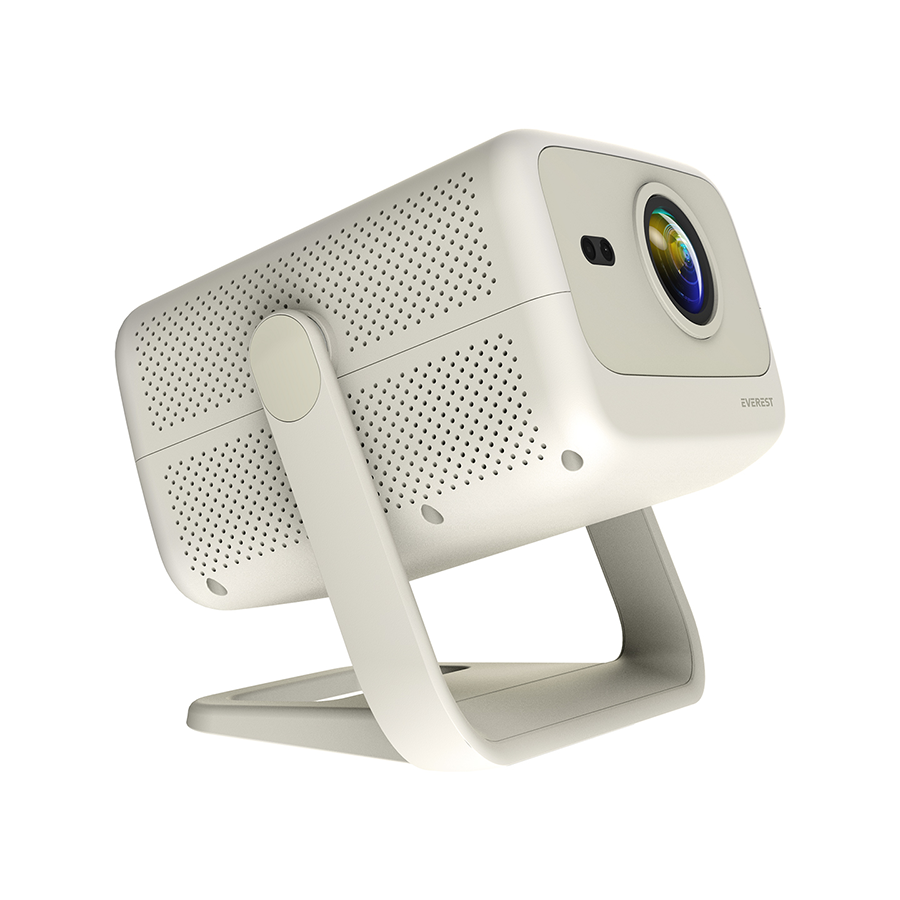 Projektor EVEREST PJ05 Adonis Cream/White Auto Focus 1920*1080P 12,000 Lumens Android 9.0 4K Supported Full HD Projector, 39829
