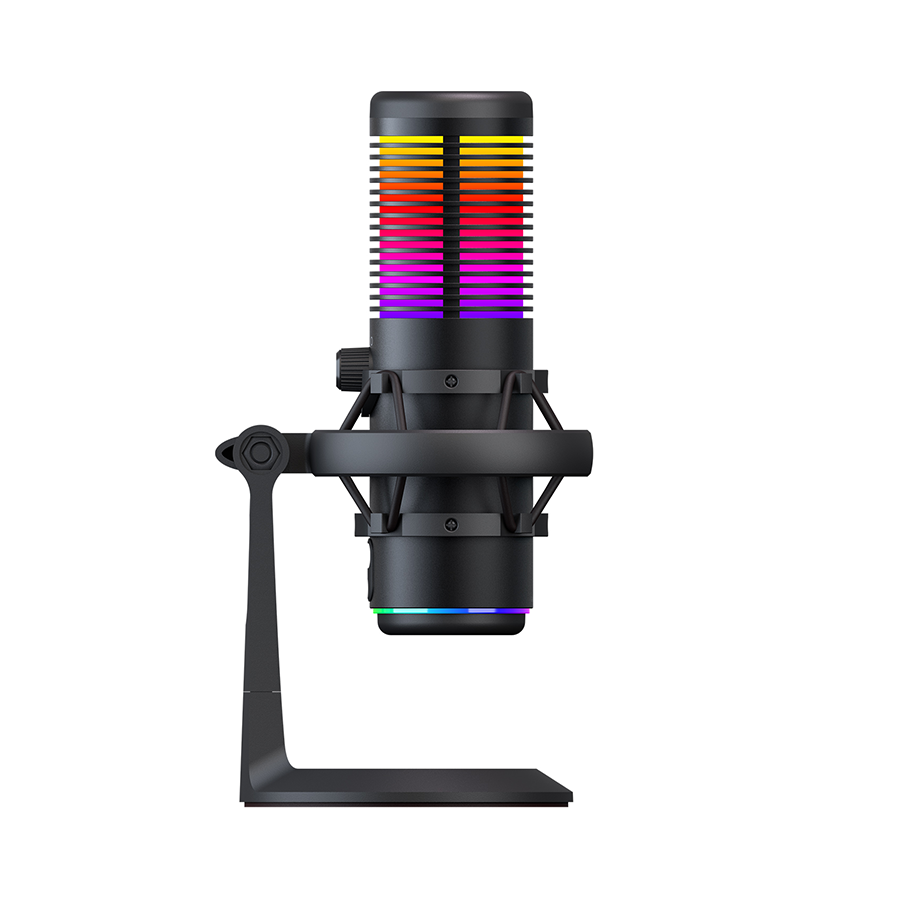 Mikrofon gaming RAMPAGE Bemol RGB Black Microphone with Shock Mount and Pop Filter for Gaming, Streaming, Podcasts, 41147