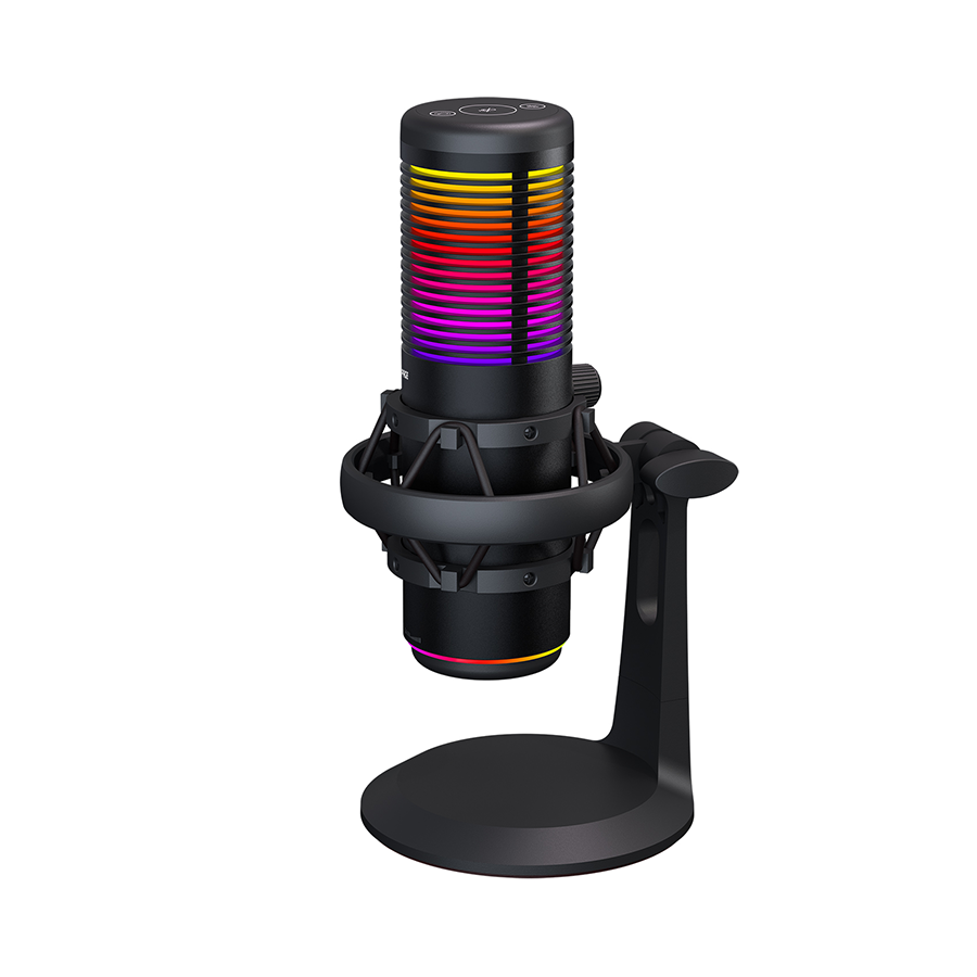 Mikrofon gaming RAMPAGE Bemol RGB Black Microphone with Shock Mount and Pop Filter for Gaming, Streaming, Podcasts, 41147