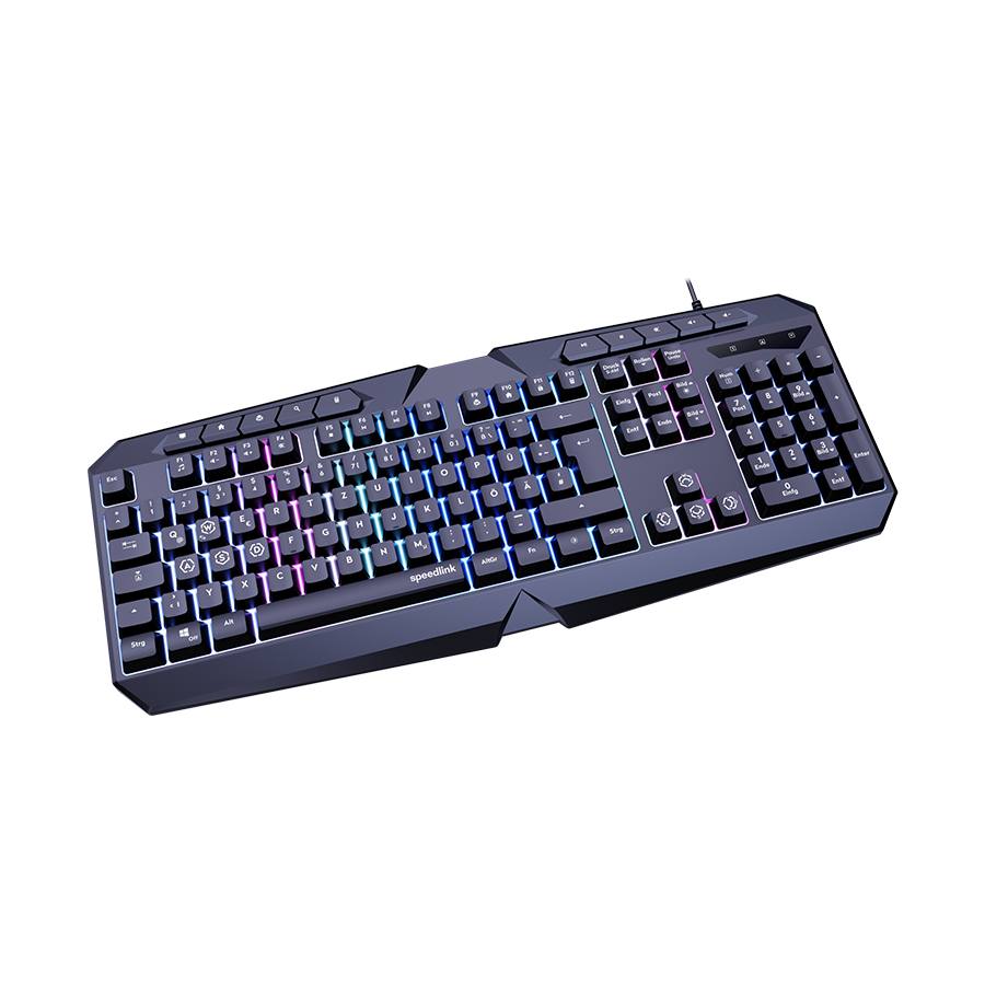 Tastatura SPEEDLINK LUDICIUM RGB Rainbow Gaming Keyboard, black - US Layout, SL-670004-BK-US