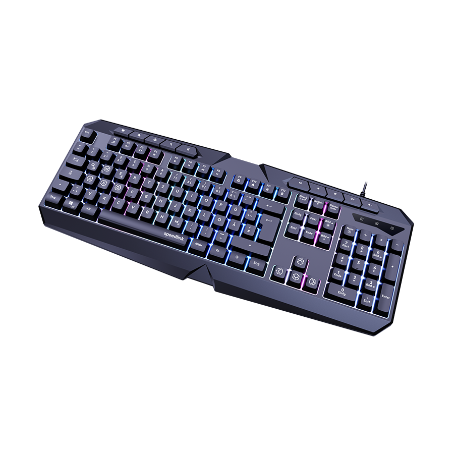 Tastatura SPEEDLINK LUDICIUM RGB Rainbow Gaming Keyboard, black - US Layout, SL-670004-BK-US