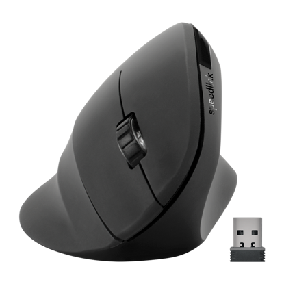 Miš SPEEDLINK PIAVO Ergonomic Vertical Mouse - Wireless, rubber-black, SL-630019-RRBK