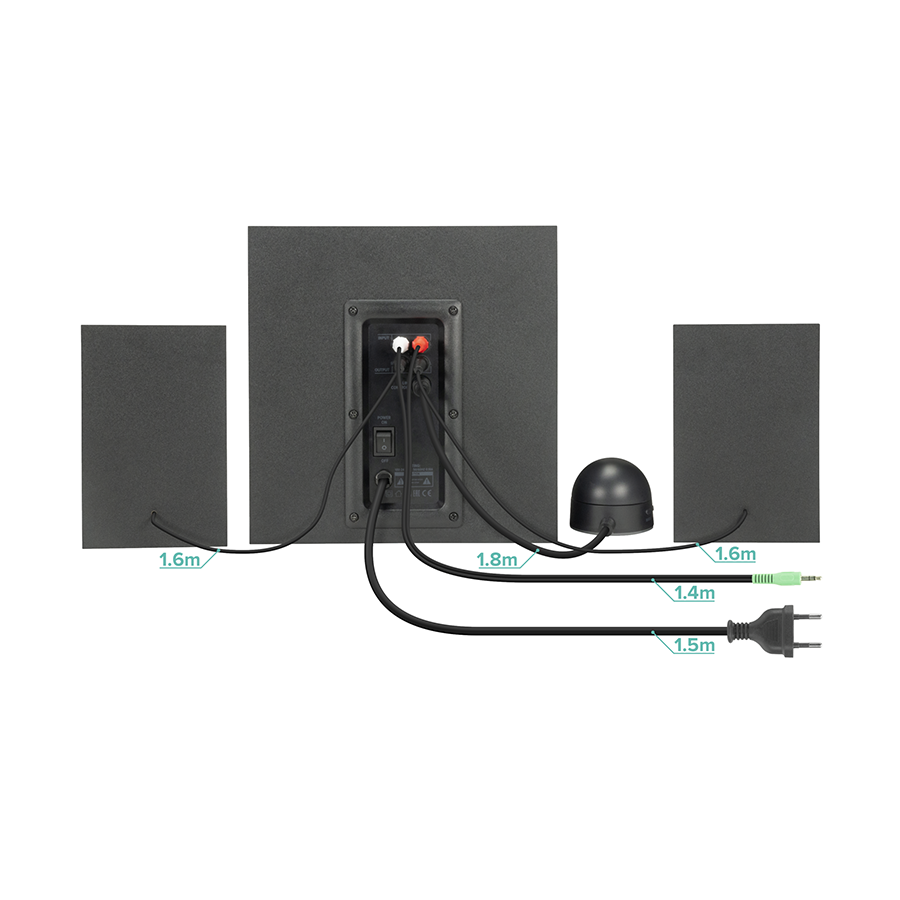 Zvučnici 2.1 SPEEDLINK GRAVITY LT 2.1 Subwoofer System, black, SL-820009-BK