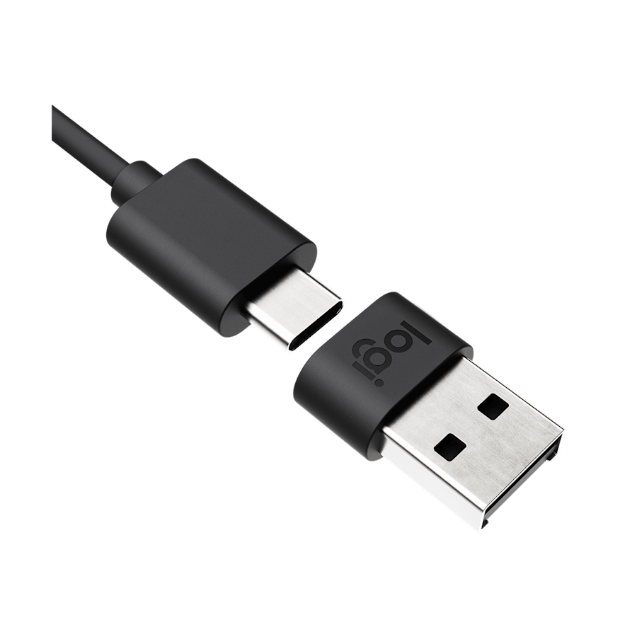 Slušalice sa mikrofonom Logitech Zone Wired MSFT Teams USB black MICROSOFT CERTIFIED, USB-C, USB-A adapter included, 981-000870