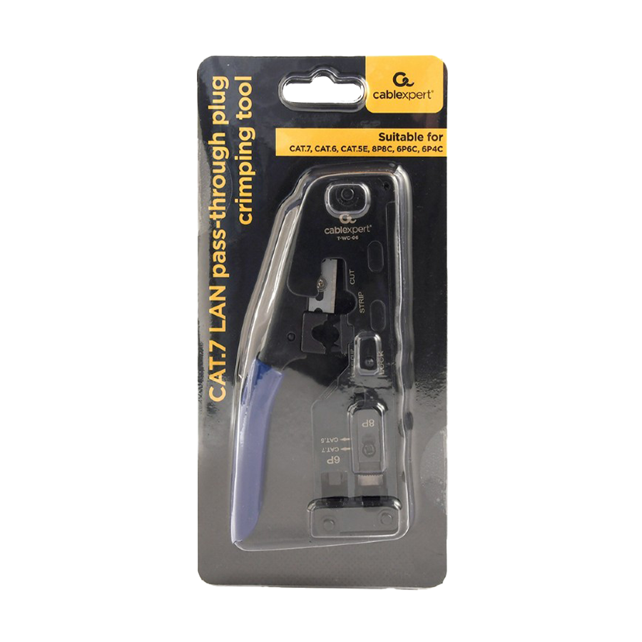 Kliješta GEMBIRD, CAT.7 LAN pass-through plug crimping tool, 8P8C, 6P6C, blue T-WC-06