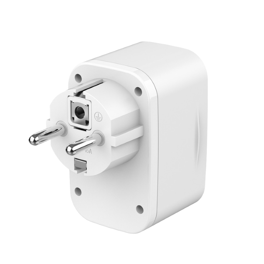 USB punjač Type-C + USB-A + shuko, 3A, white GEMBIRD, TA-ACPDQC20-01-W